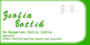 zsofia botlik business card
