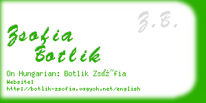 zsofia botlik business card